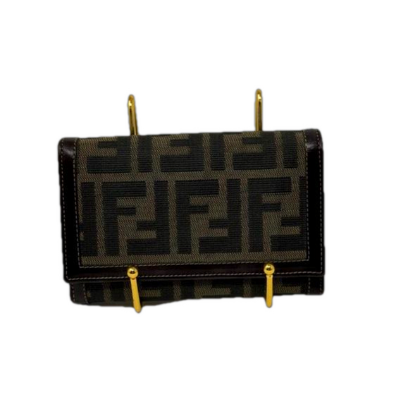 Fendi Handbags - 💯 Authentic FENDI Zucca Pattern Wallet Canvas Leather